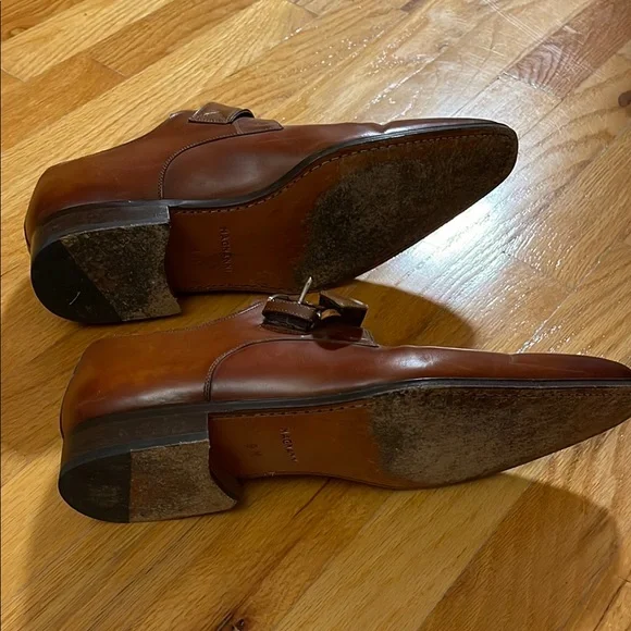 Magnanni Brown Leather Oxfords Classic Formal Shoes - Picture 4 of 5